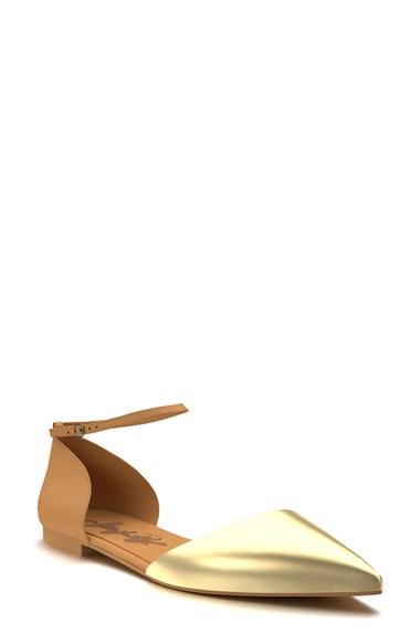 Women's Shoes Of Prey D'orsay Flat B - Beige