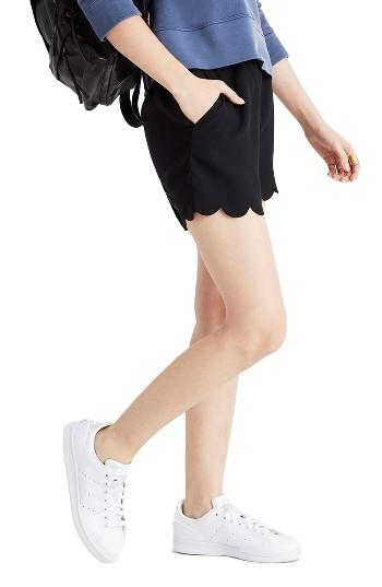 Women's Madewell Scallop Hem Pull-on Shorts
