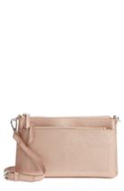 Nordstrom Brixton Convertible Leather Crossbody Bag With Pop-out Card Holder - Metallic