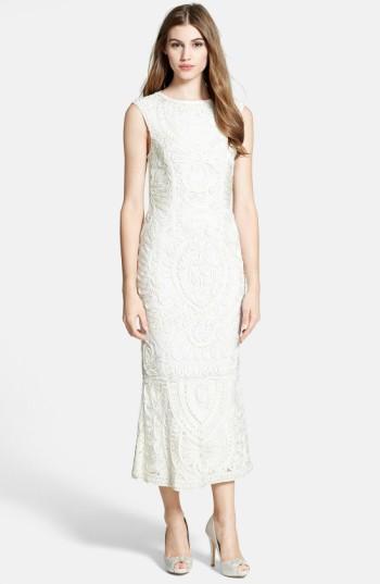 Women's Js Collections Soutache Mesh Dress - Ivory