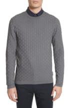 Men's Emporio Armani Slim Fit Woven Links Sweater - Grey