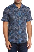 Men's Tommy Bahama Fez Fronds Regular Fit Sport Shirt Shirt, Size - Blue