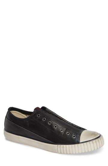 Men's John Varvatos Star Usa Bootleg Linen Laceless Sneaker .5 M - Black