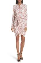 Women's Veronica Beard Della Gathered Plaid Dress - Pink
