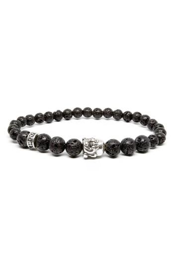 Men's Room101 Lava Stone Buddha Bracelet