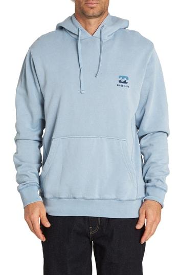 Men's Billabong Wave Washed Graphic Hooded Sweatshirt, Size - Blue