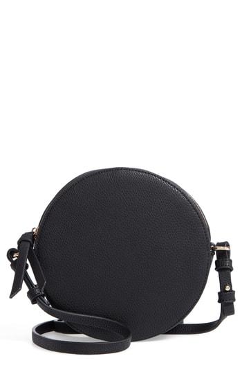 Chelsea28 Cassie Faux Leather Circle Crossbody Bag - Black