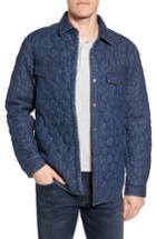 Men's Nordstrom Men's Shop Quilted Denim Shirt Jacket - Blue