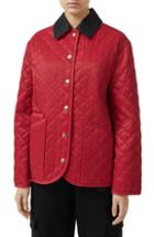 Women's Burberry Dranefeld Quilted Jacket, Size - Red