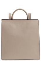 Oad New York Arc Leather Backpack - Beige