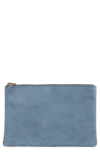 Madewell The Leather Pouch Clutch - Green
