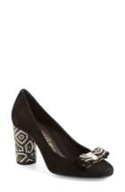 Women's Salvatore Ferragamo Beaded Heel Bow Pump