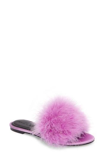 Women's Kendall + Kylie Chloe Feather Slide Sandal .5 M - Pink