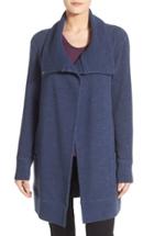 Women's Caslon Convertible Collar Sweater Coat - Blue