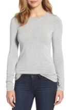 Petite Women's Halogen Long Sleeve Modal Blend Tee P - Grey