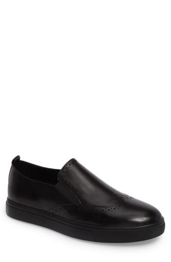 Men's Zanzara Bacher Wingtip Slip-on Sneaker M - Black