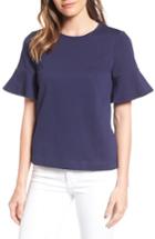 Women's Draper James Ruffle Sleeve Tee - Blue
