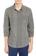 Men's Rvca Good Stuff Check Flannel Shirt - Grey