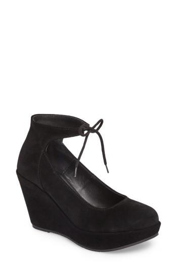 Women's Cordani Remo Ankle Tie Platform Wedge .5us / 35eu - Black