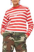 Women's Topshop By Tee & Cake Williamsburg Stripe Tee Us (fits Like 10-12) - Red