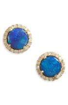 Women's Meira T Opal And Diamond Pave Stud Earrings