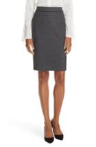 Women's Boss Vorita Wool Blend Suit Skirt - Grey