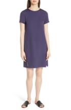 Women's Theory Modern Silk T-shirt Dress - Purple