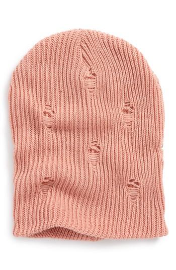 Women's Bp. Distressed Slouchy Beanie - Pink
