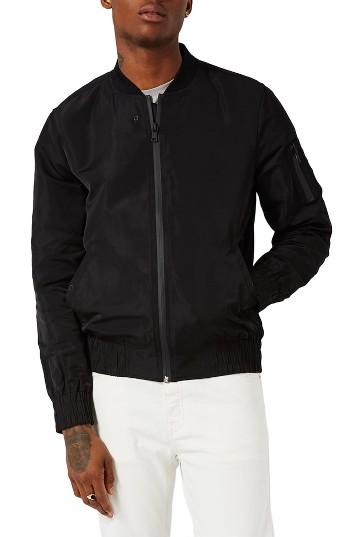 Men's Topman Bomber Jacket - Black