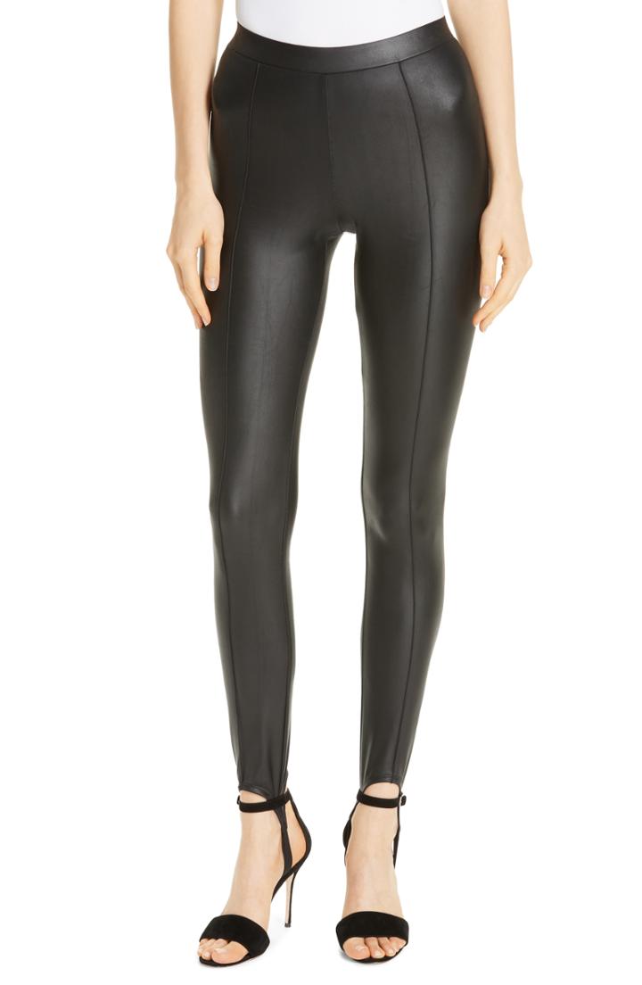Women's Atm Anthony Thomas Melillo Coated Jersey Stirrup Pants - Black