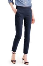 Women's J.crew 'martie' Bi-stretch Cotton Blend Pants - Blue