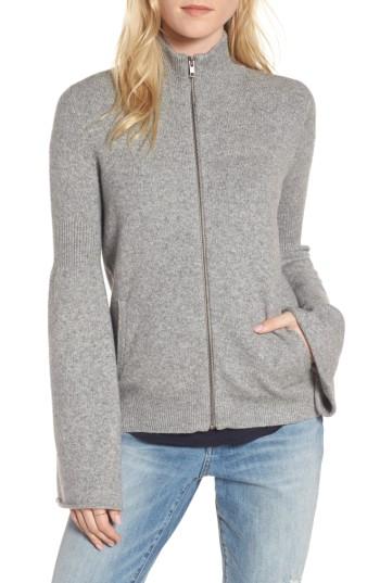 Women's Treasure & Bond Flare Sleeve Track Jacket, Size - Grey