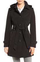 Women's Gallery Silk Look Belted Trench Coat