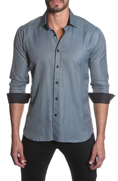 Men's Jared Lang Trim Fit Sport Shirt, Size - Blue/green