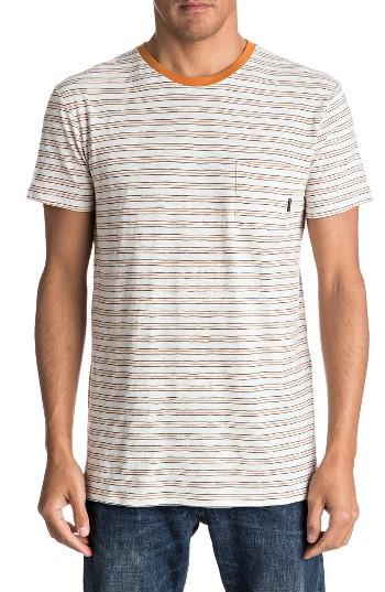 Men's Quiksilver Dumaran Stripe Pocket T-shirt - White