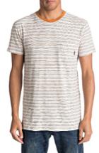 Men's Quiksilver Dumaran Stripe Pocket T-shirt - White
