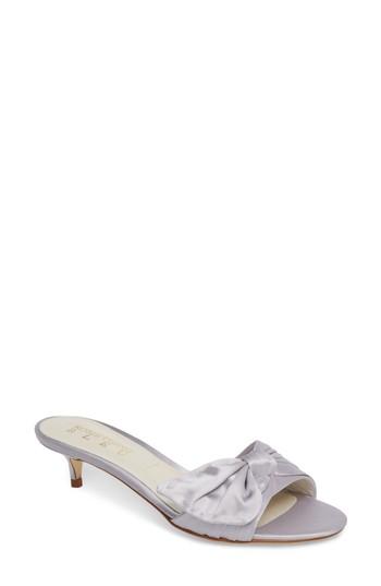 Women's Something Bleu Butterfly Bow Mule M - Grey