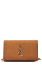Women's Saint Laurent 'small Kate - Serpent' Calfskin Leather Wallet On A Chain -