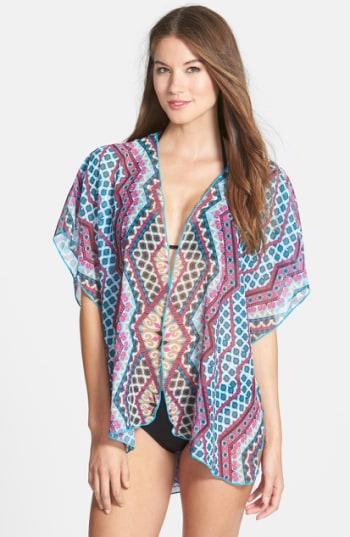 Women's Becca 'borrowed From The Boys' Kimono Cover-up