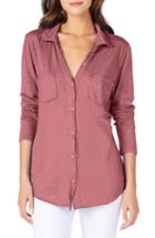 Women's Michael Stars Knit Shirt, Size - Pink