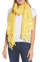 Women's La Fiorentina Cotton & Silk Scarf, Size - Yellow