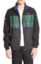 Men's Lacoste Taffeta Print Track Suit (s) - Black