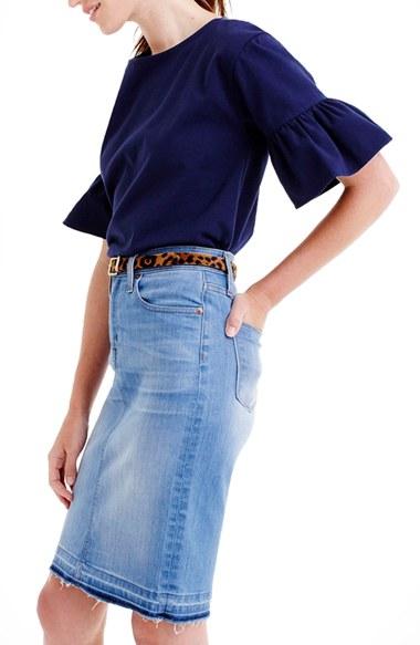 Women's J.crew Ruffle Sleeve Top