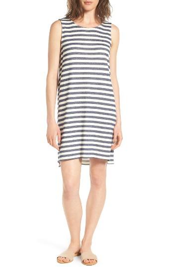 Women's Caslon Tie Back Stripe Dress - Ivory