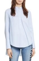 Women's Veronica Beard Greer Pleated Stretch Cotton Shirt