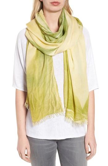 Women's Eileen Fisher Maltinto Fringe Scarf, Size - Green