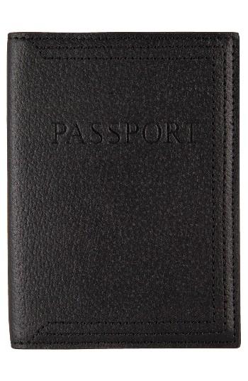 Lodis Stephanie Leather Passport Cover - Black