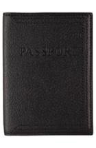 Lodis Stephanie Leather Passport Cover - Black