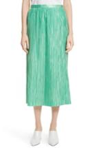 Women's Tibi Plisse Pleated Midi Skirt - Green