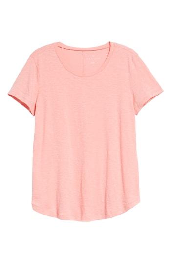 Women's Caslon Slub Crewneck Tee, Size - Pink